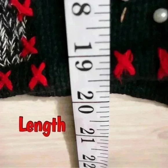 Vtg Christmas Sweater Designers Originals Studio Patchwork Embroidered EUC PM - Picture 13 of 16